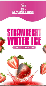 Empaque de paleta de agua de fresa La Michoacana