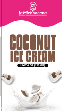 Empaque de paleta de crema de coco La Michoacana
