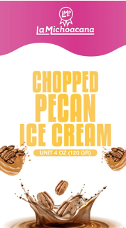 Empaque de paleta de crema con nuez picada La Michoacana