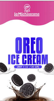 Empaque de paleta de crema sabor Oreo La Michoacana