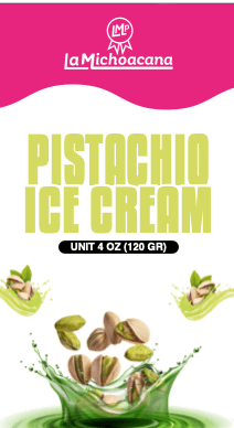 Empaque de paleta de crema de pistache La Michoacana