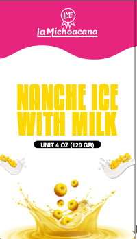 Empaque de paleta de nanche con leche La Michoacana